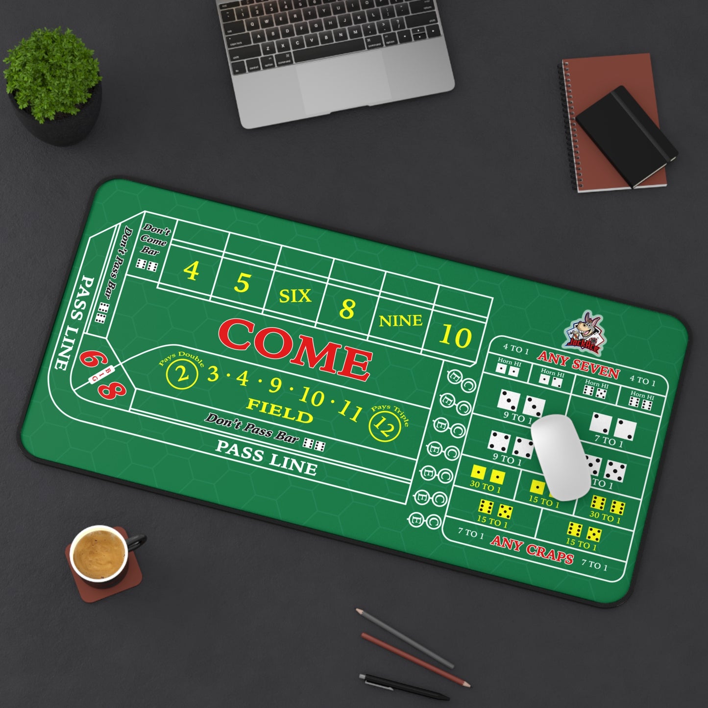 Craps Layout Practice Mat (Green, 32"x16")