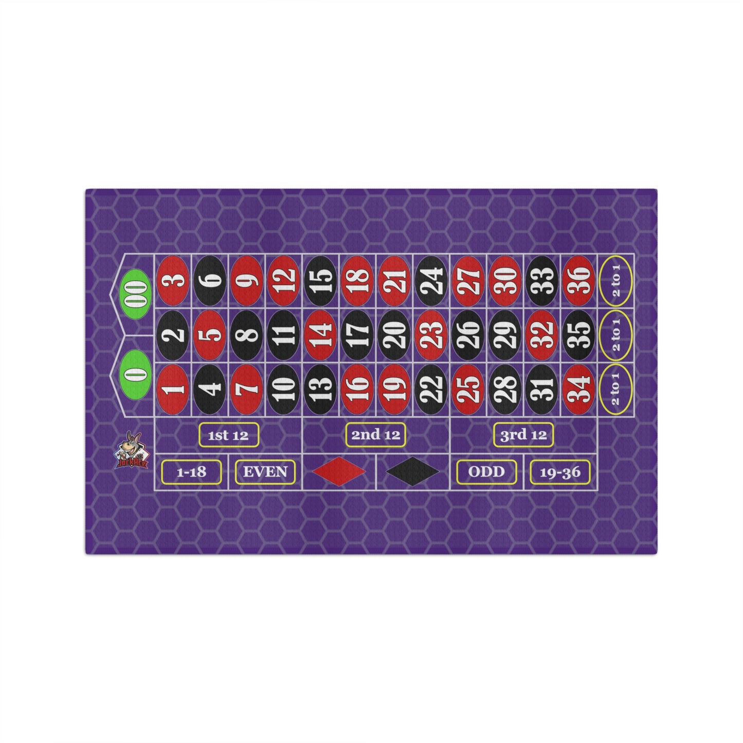 Roulette Wheel (Double Zero) - Microfiber Tea Towel Purple