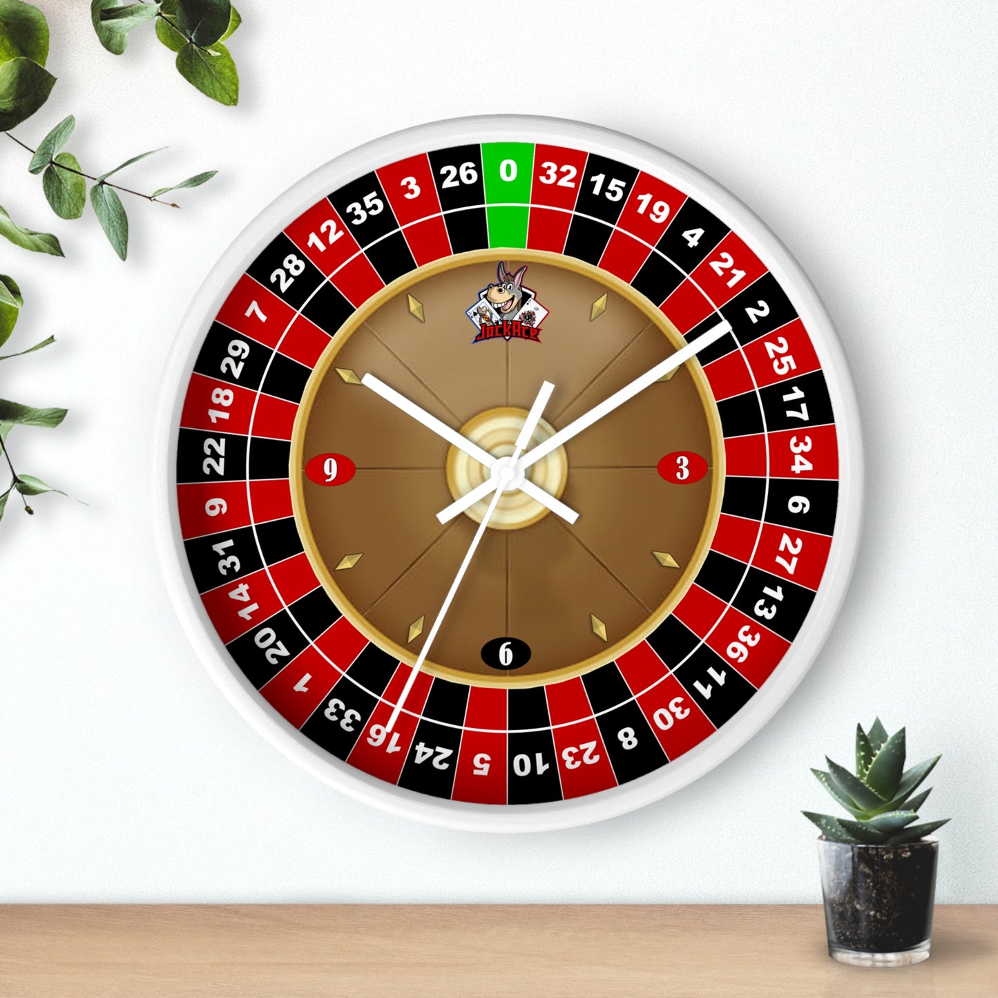 Roulette Wheel (Single Zero) - Wall Clock