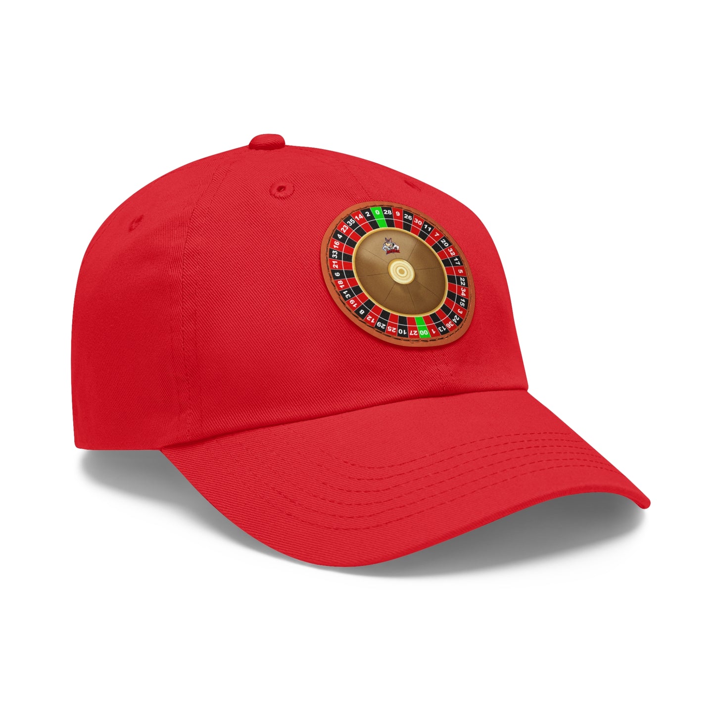 Roulette Wheel (Double Zero) - Dad Hat with Leather Patch (Round)