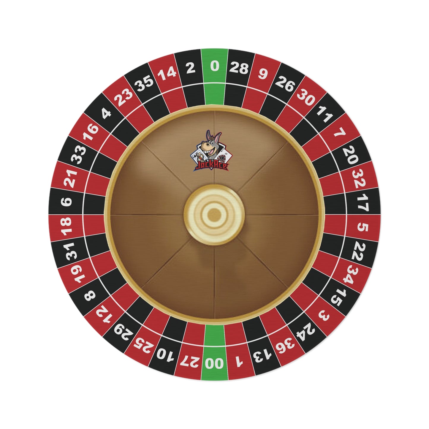 Roulette Wheel (Double Zero) - Round Rug