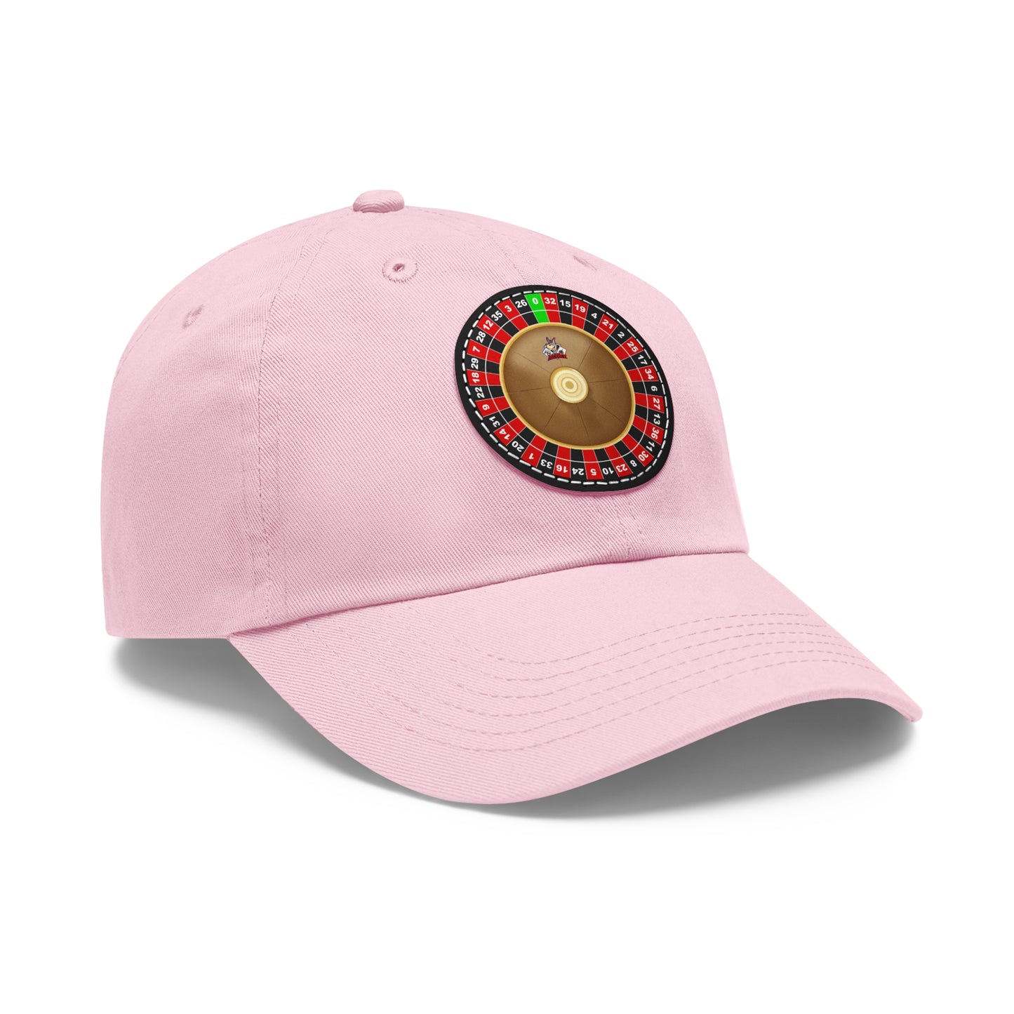 Roulette Wheel (Single Zero) - Dad Hat with Leather Patch (Round)