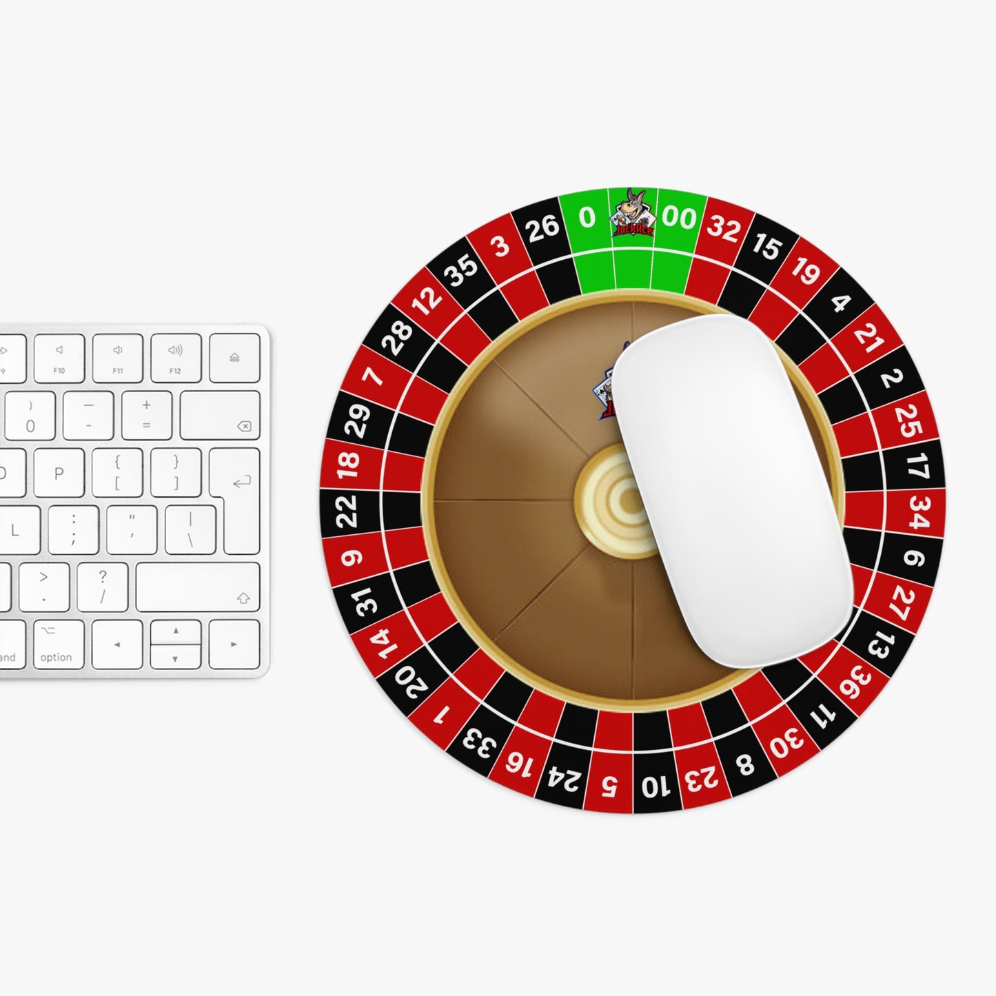 Triple Zero Roulette Wheel - Mouse Pad (8")