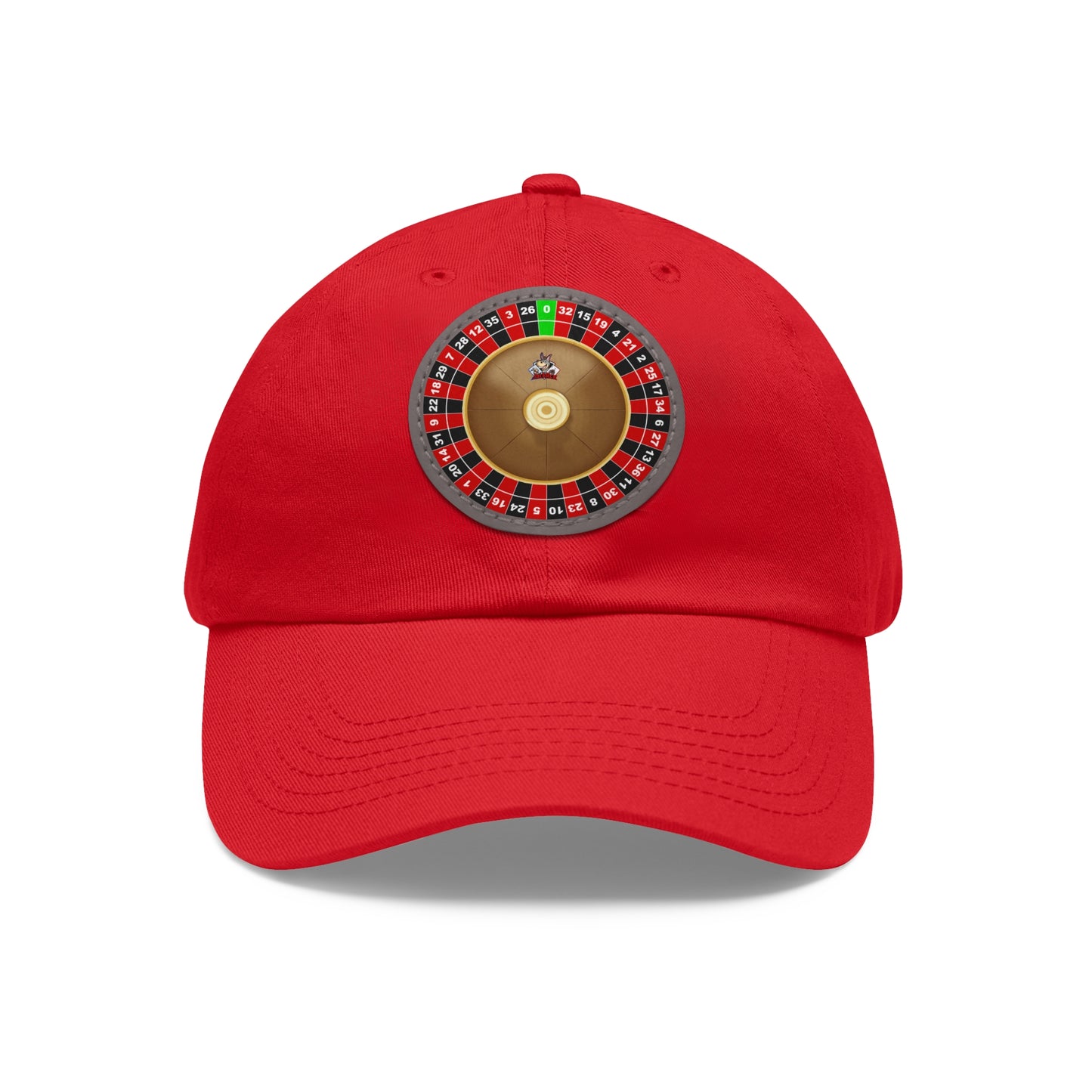 Roulette Wheel (Single Zero) - Dad Hat with Leather Patch (Round)