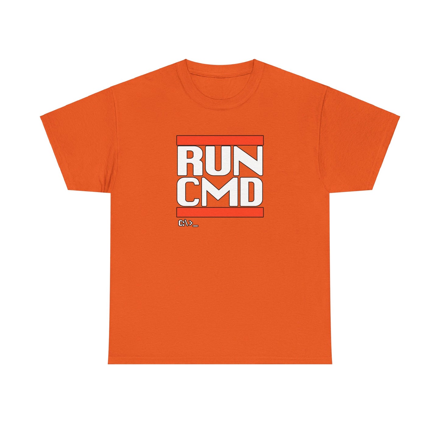 RUN CMD (White text) - Unisex Heavy Cotton Tee