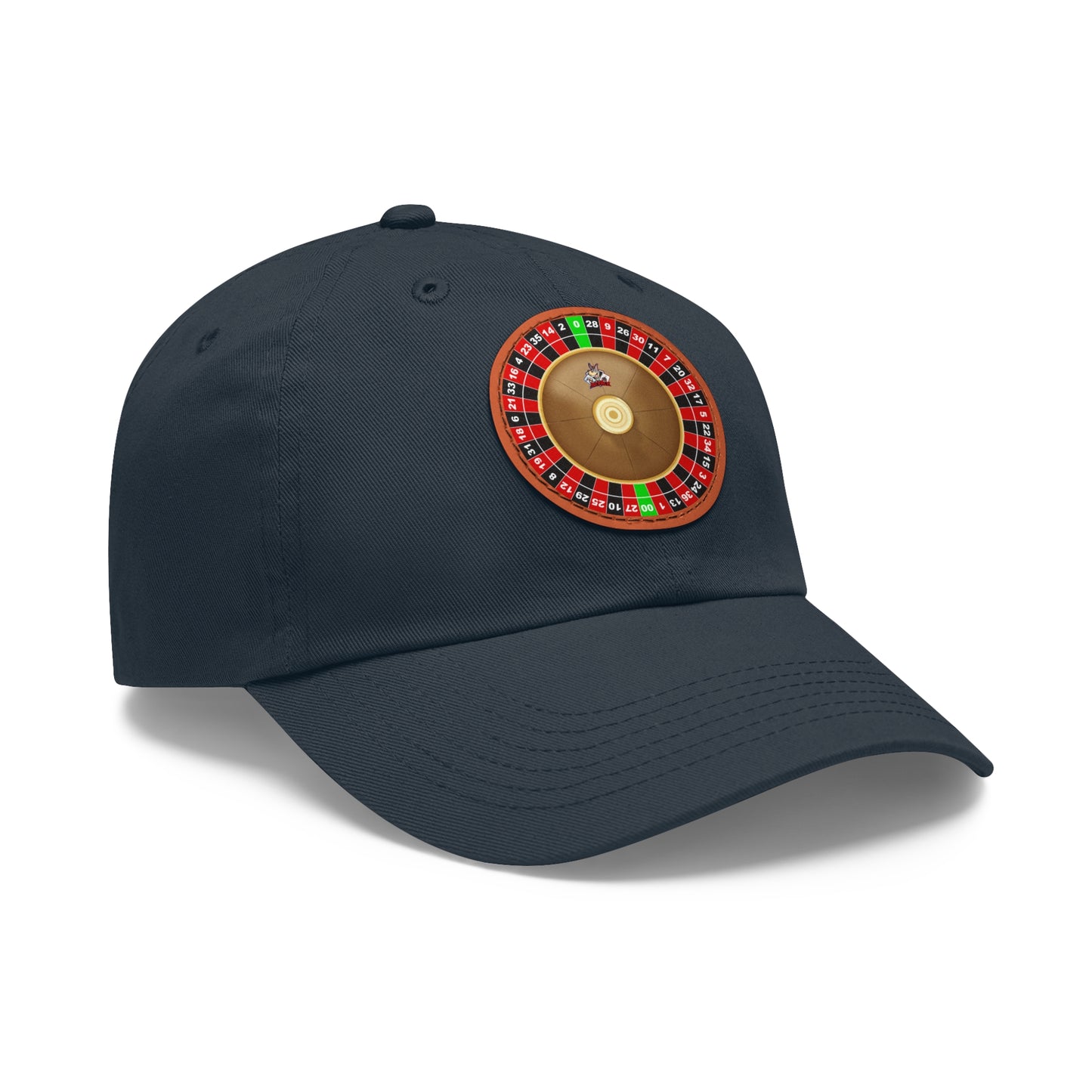 Roulette Wheel (Double Zero) - Dad Hat with Leather Patch (Round)