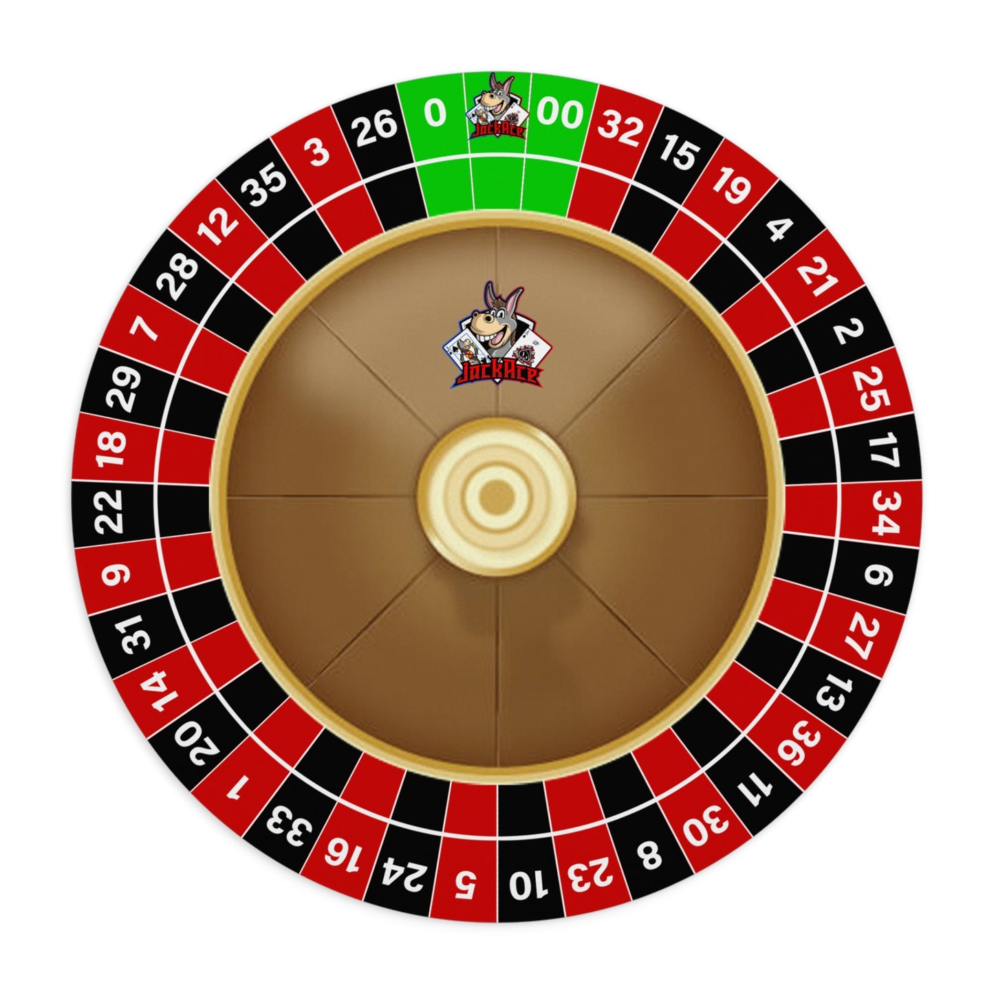 Triple Zero Roulette Wheel - Mouse Pad (8")