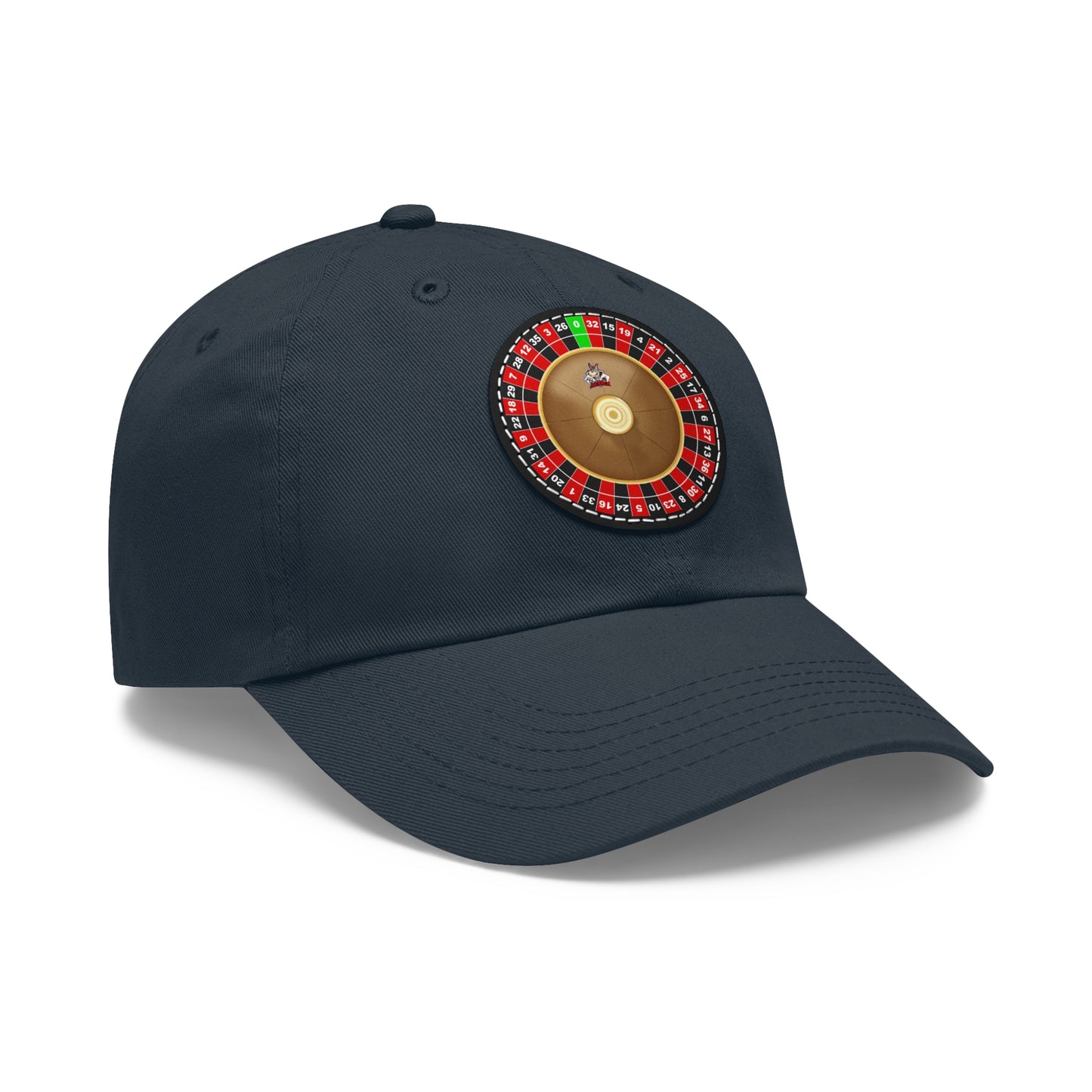 Roulette Wheel (Single Zero) - Dad Hat with Leather Patch (Round)