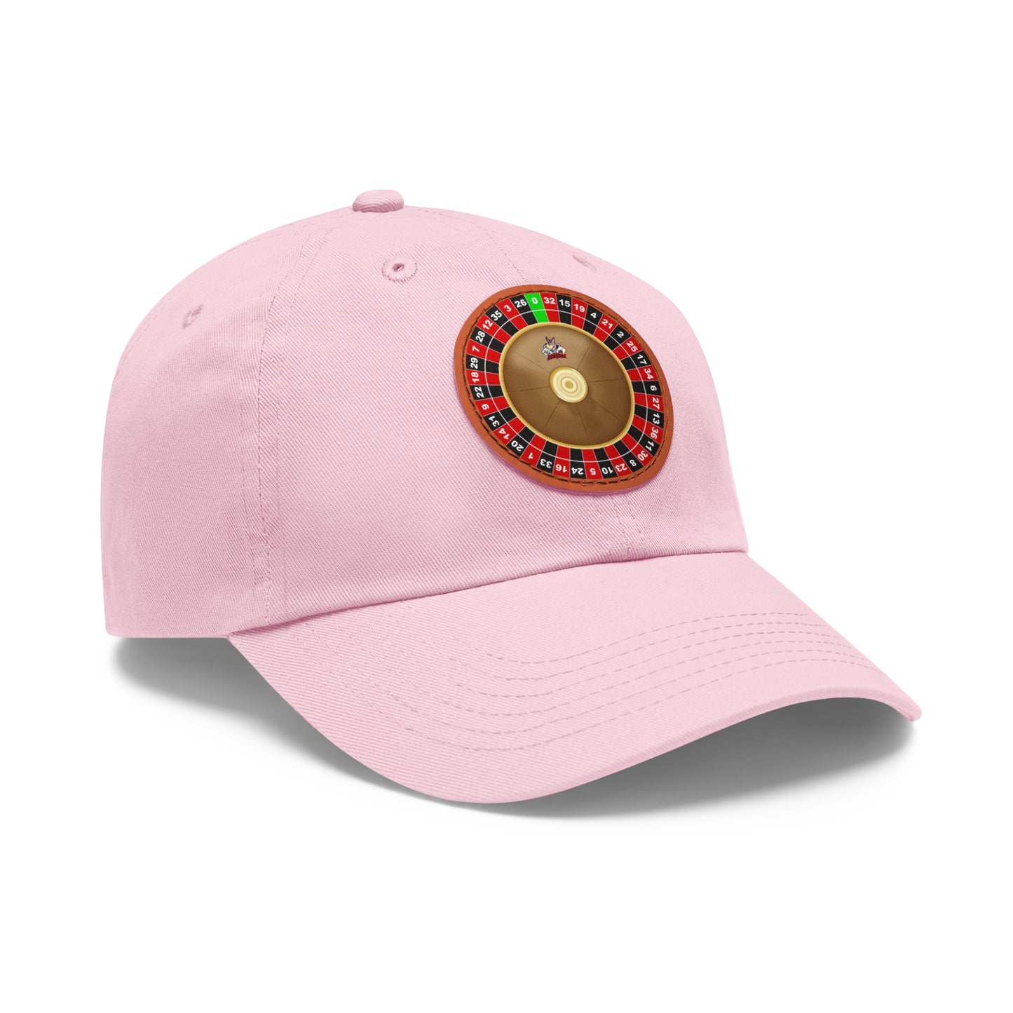 Roulette Wheel (Single Zero) - Dad Hat with Leather Patch (Round)