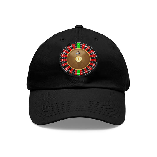 Roulette Wheel (Double Zero) - Dad Hat with Leather Patch (Round)