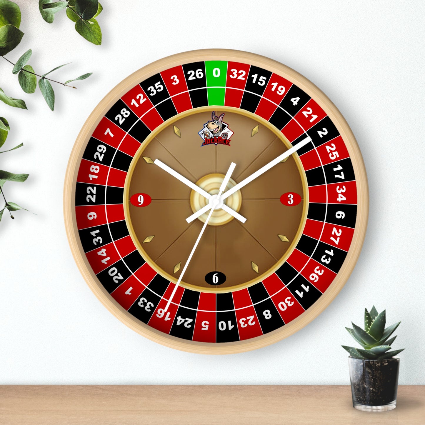 Roulette Wheel (Single Zero) - Wall Clock