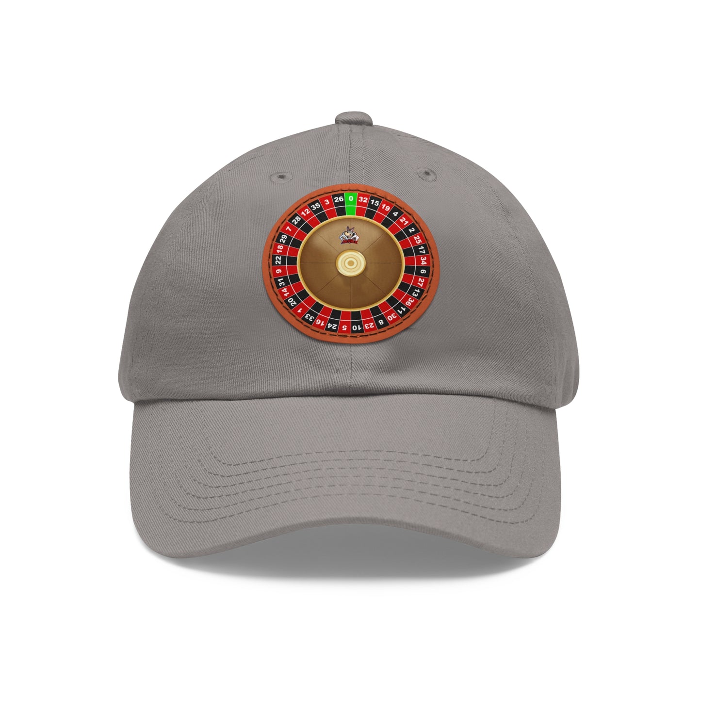 Roulette Wheel (Single Zero) - Dad Hat with Leather Patch (Round)