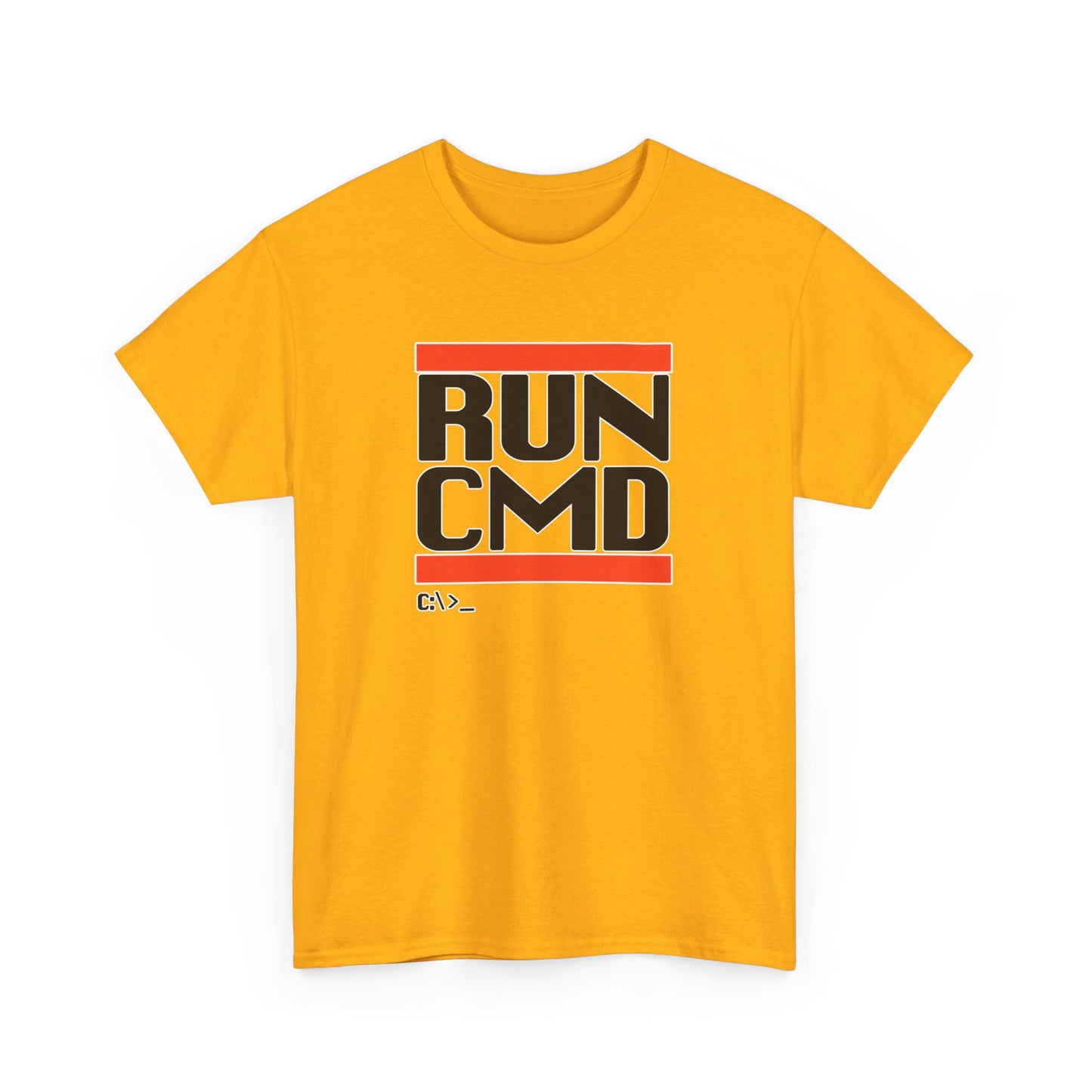 RUN CMD (Black text) - Unisex Heavy Cotton Tee