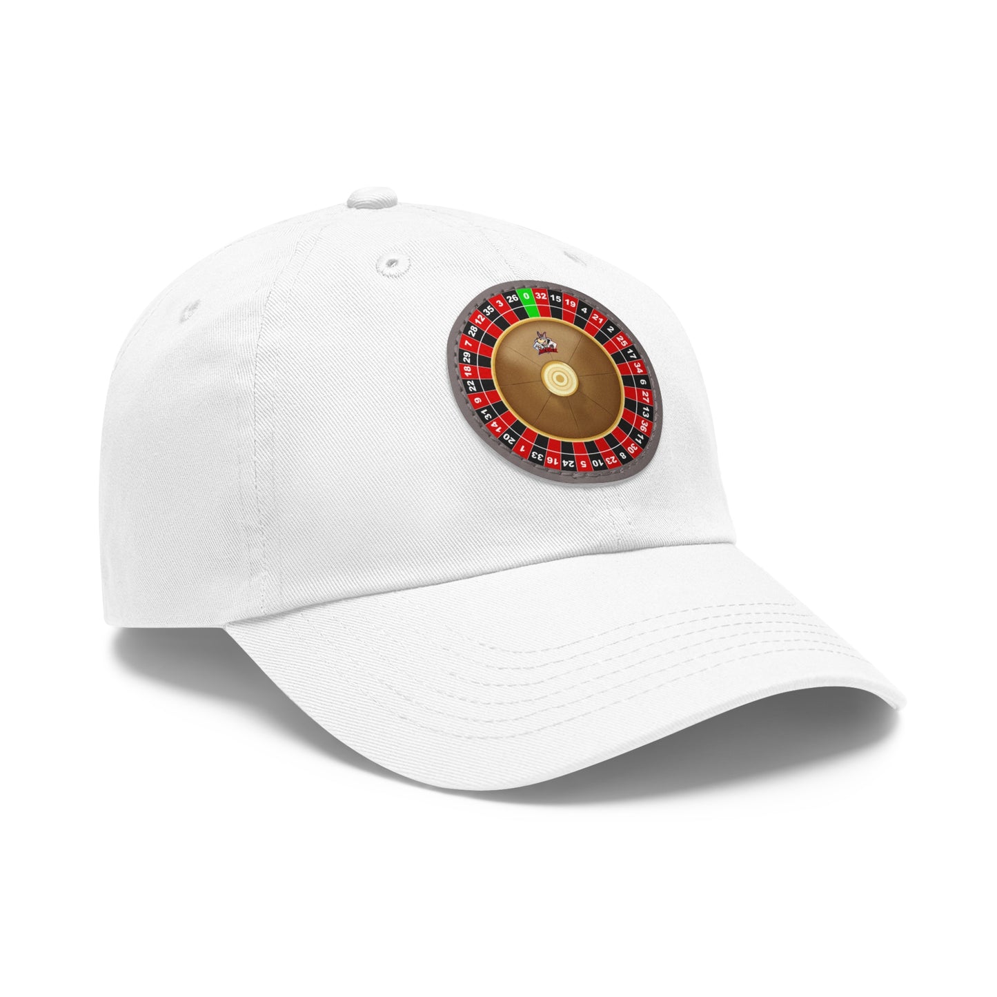 Roulette Wheel (Single Zero) - Dad Hat with Leather Patch (Round)