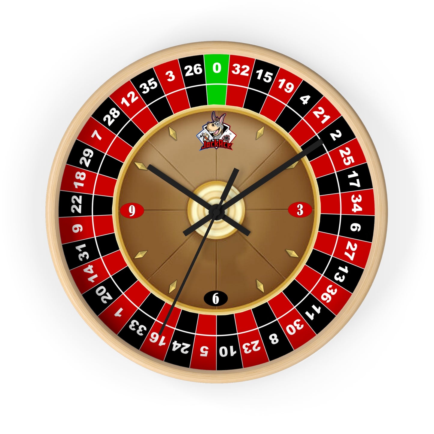 Roulette Wheel (Single Zero) - Wall Clock