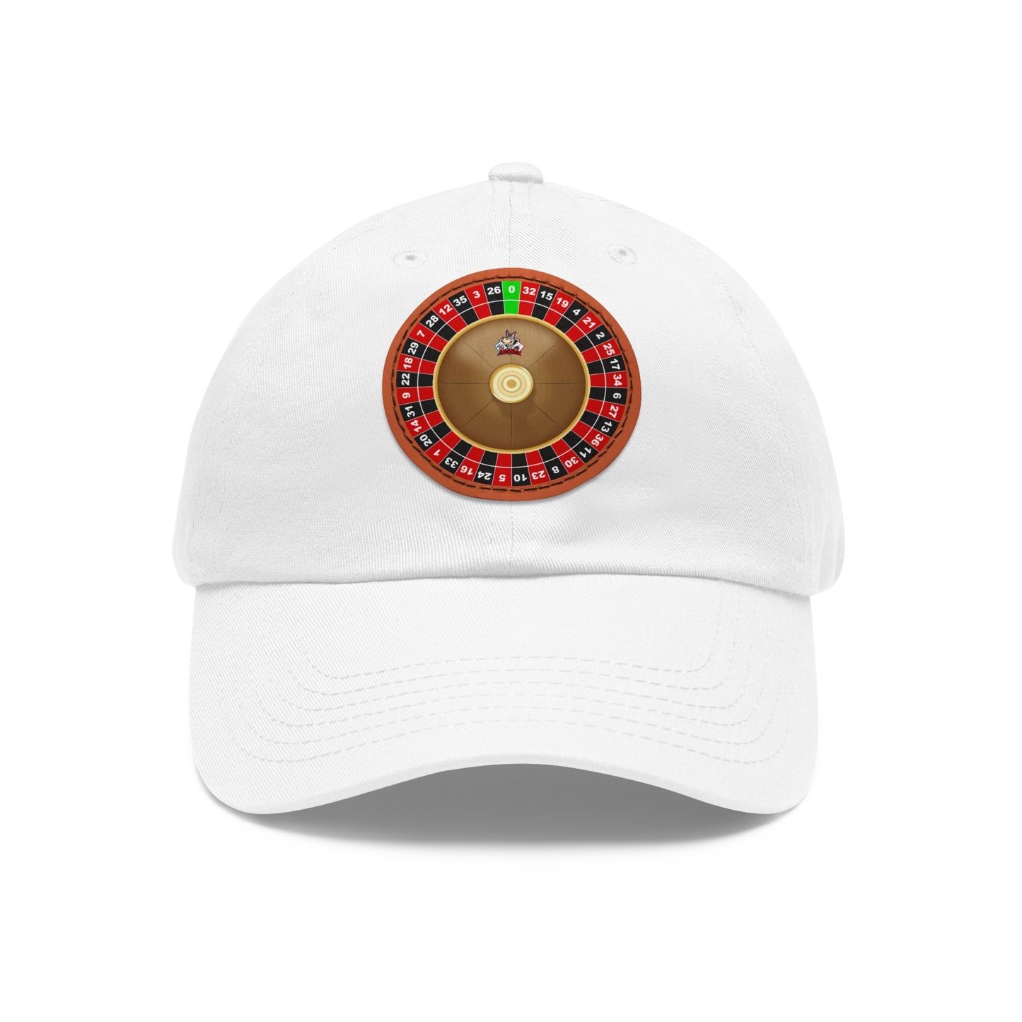 Roulette Wheel (Single Zero) - Dad Hat with Leather Patch (Round)