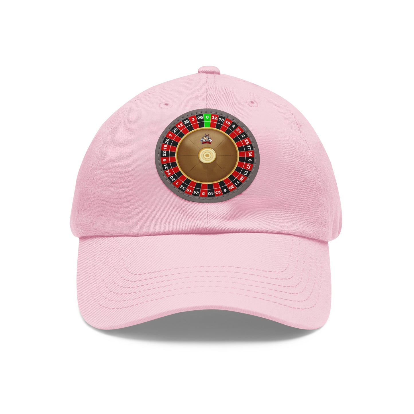 Roulette Wheel (Single Zero) - Dad Hat with Leather Patch (Round)