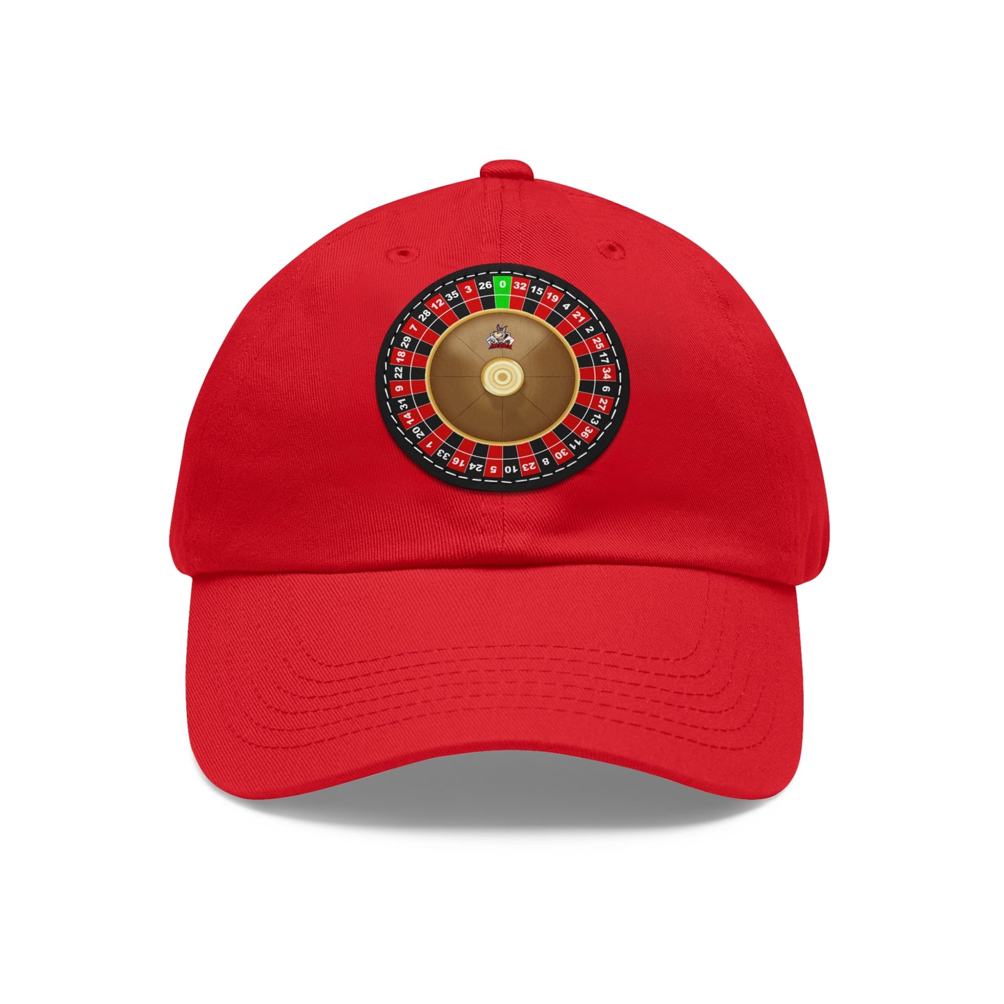 Roulette Wheel (Single Zero) - Dad Hat with Leather Patch (Round)