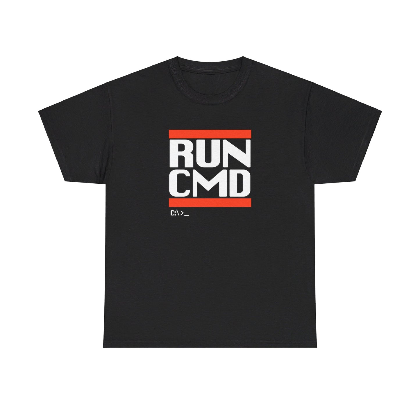 RUN CMD (White text) - Unisex Heavy Cotton Tee