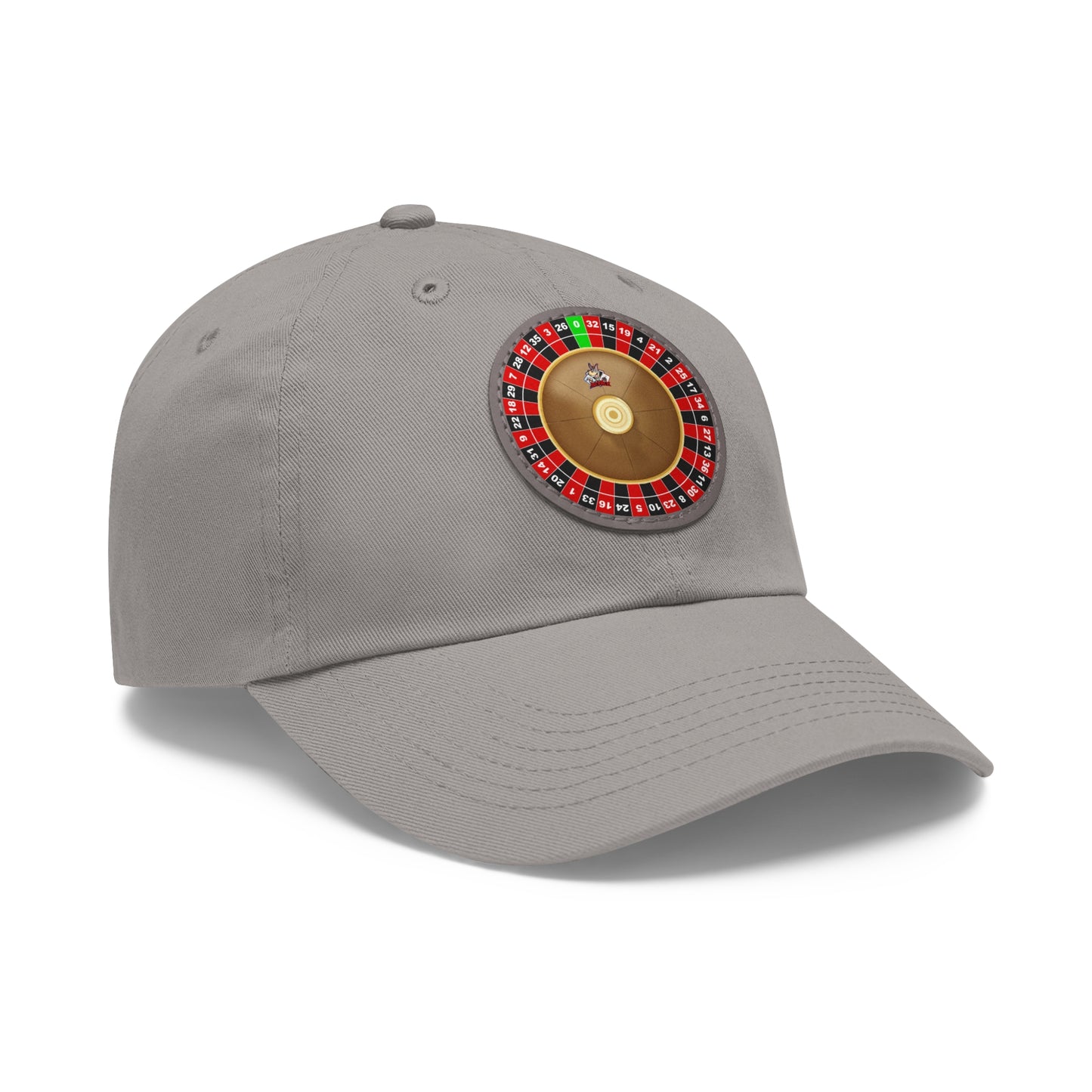 Roulette Wheel (Single Zero) - Dad Hat with Leather Patch (Round)