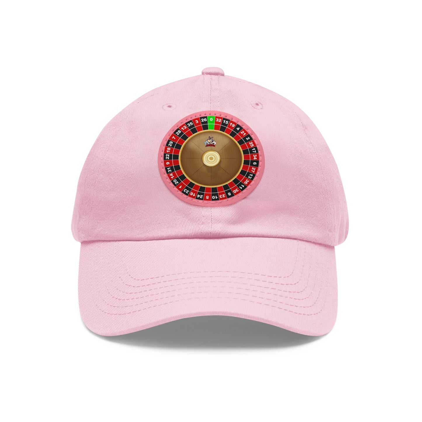 Roulette Wheel (Single Zero) - Dad Hat with Leather Patch (Round)