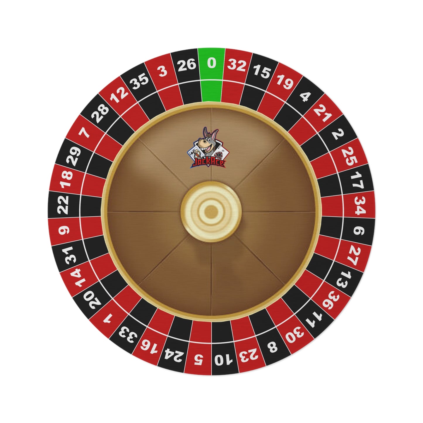 Roulette Wheel (Single Zero) - Round Rug