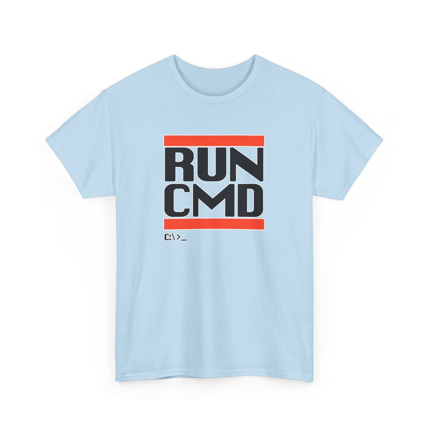 RUN CMD (Black text) - Unisex Heavy Cotton Tee