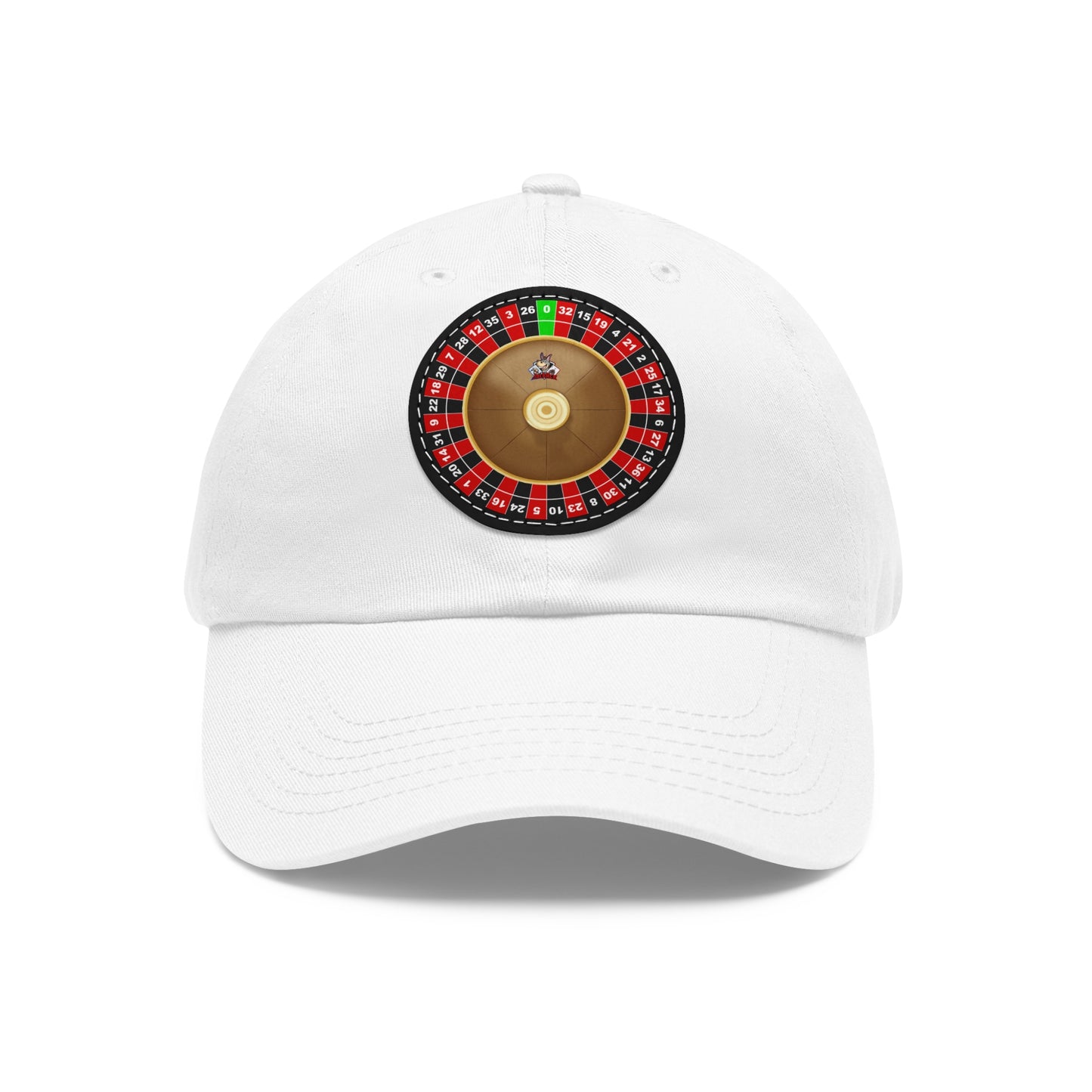 Roulette Wheel (Single Zero) - Dad Hat with Leather Patch (Round)