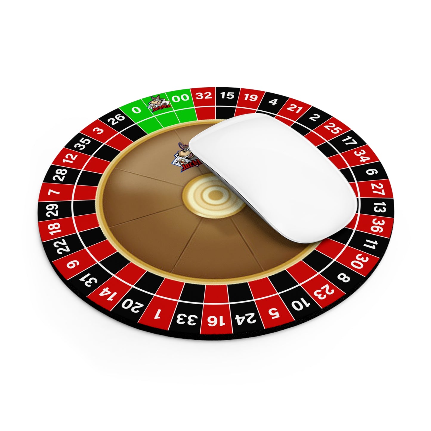 Triple Zero Roulette Wheel - Mouse Pad (8")