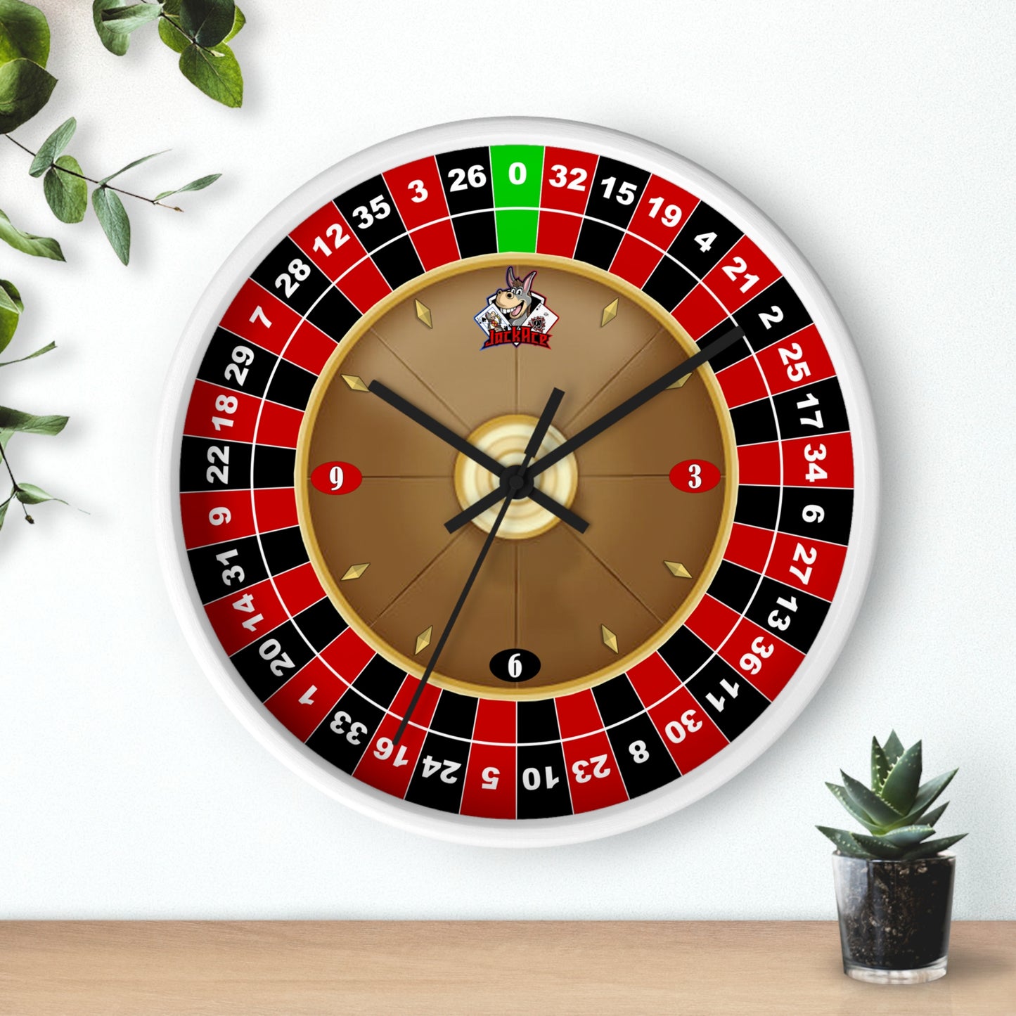 Roulette Wheel (Single Zero) - Wall Clock