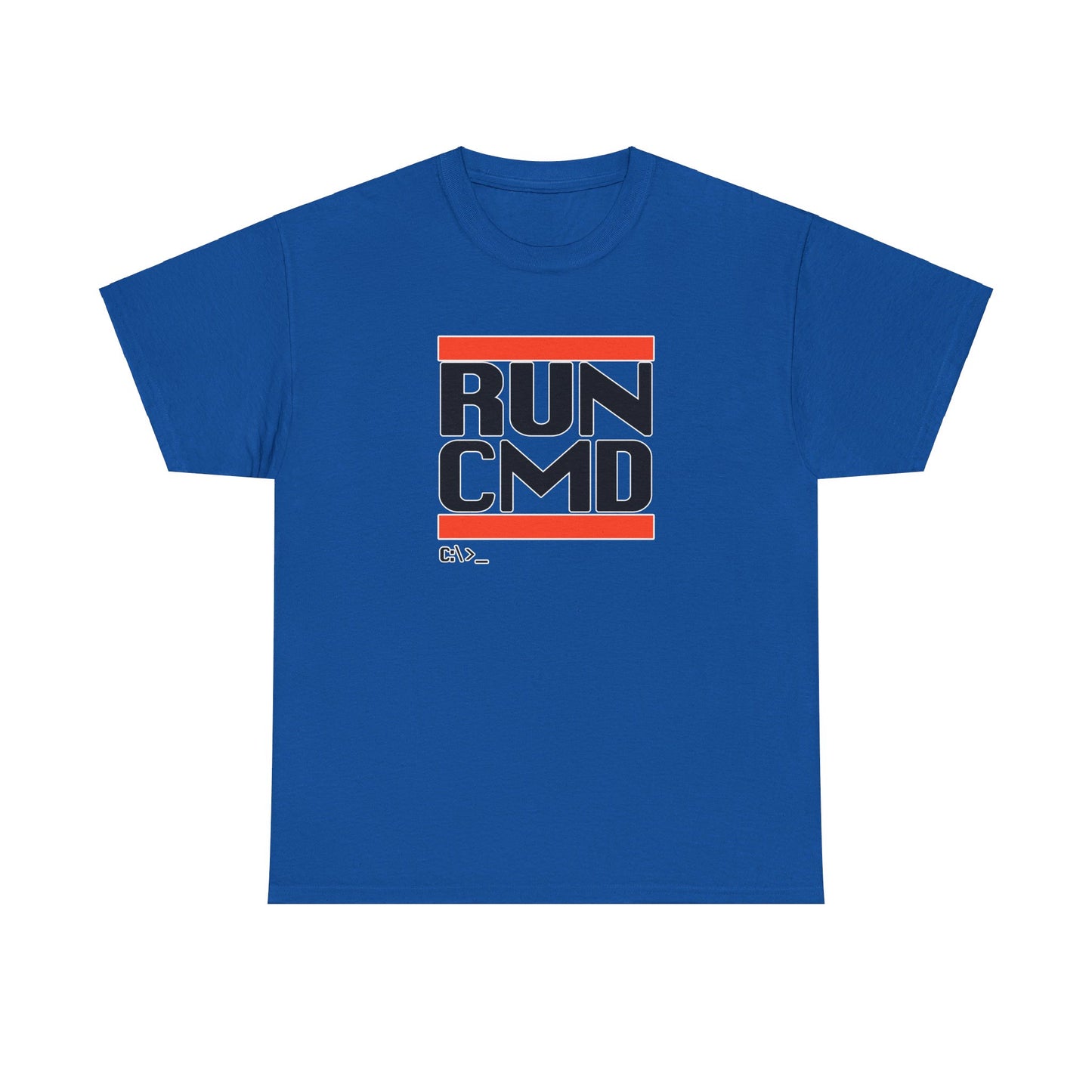 RUN CMD (Black text) - Unisex Heavy Cotton Tee