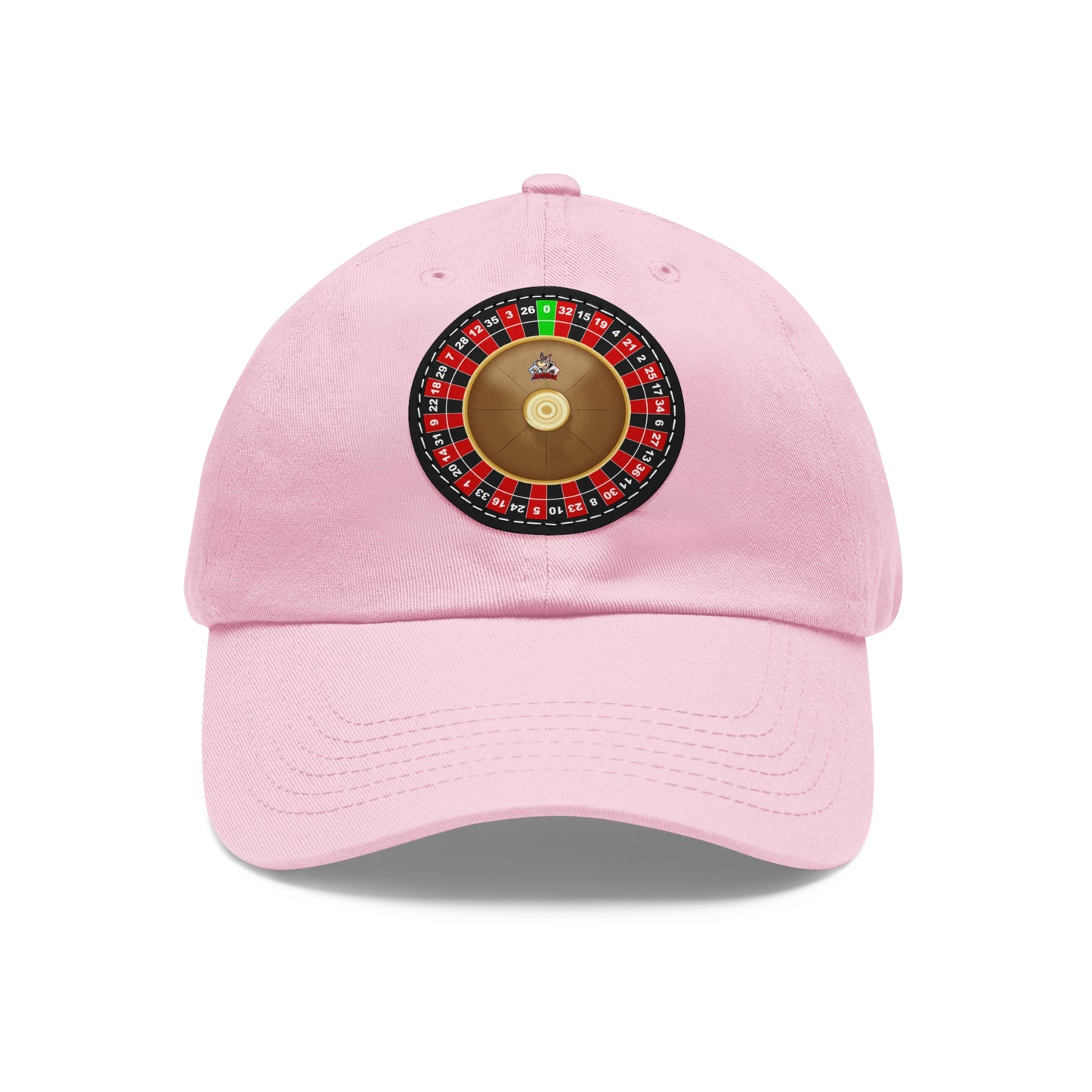 Roulette Wheel (Single Zero) - Dad Hat with Leather Patch (Round)