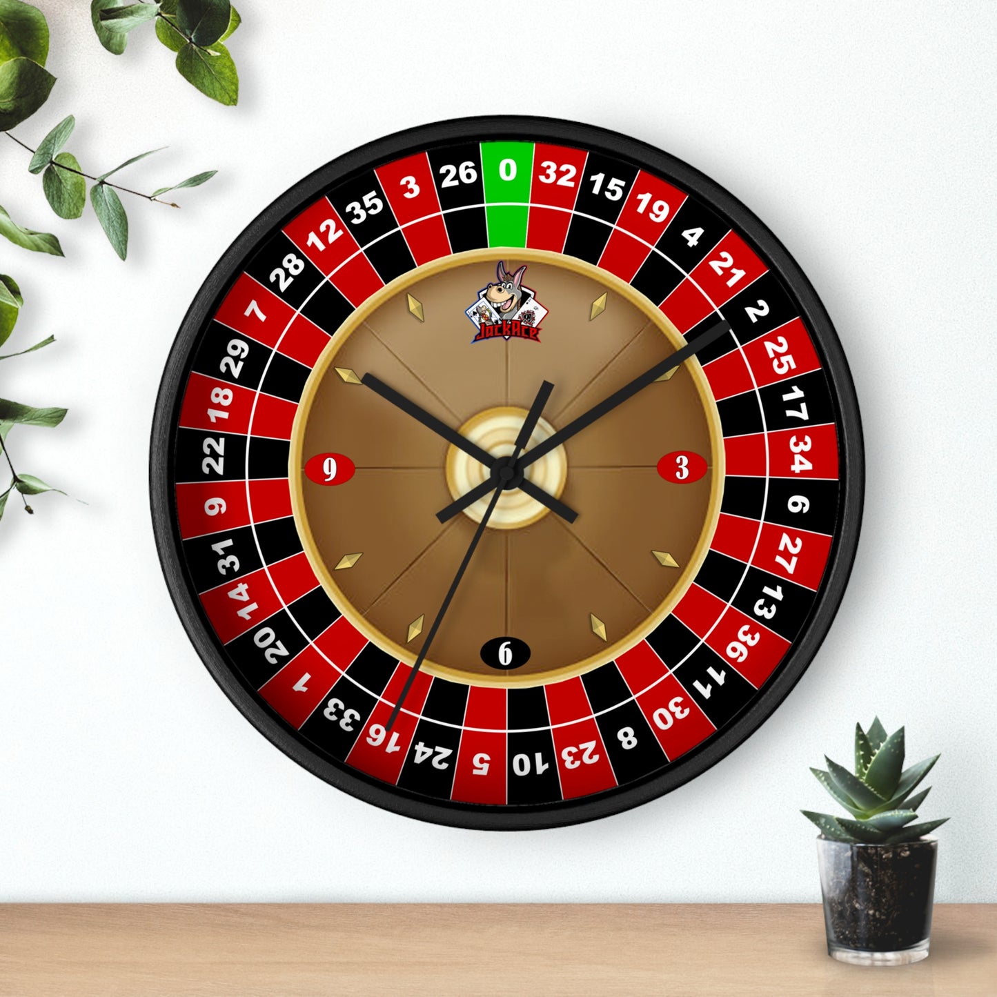 Roulette Wheel (Single Zero) - Wall Clock