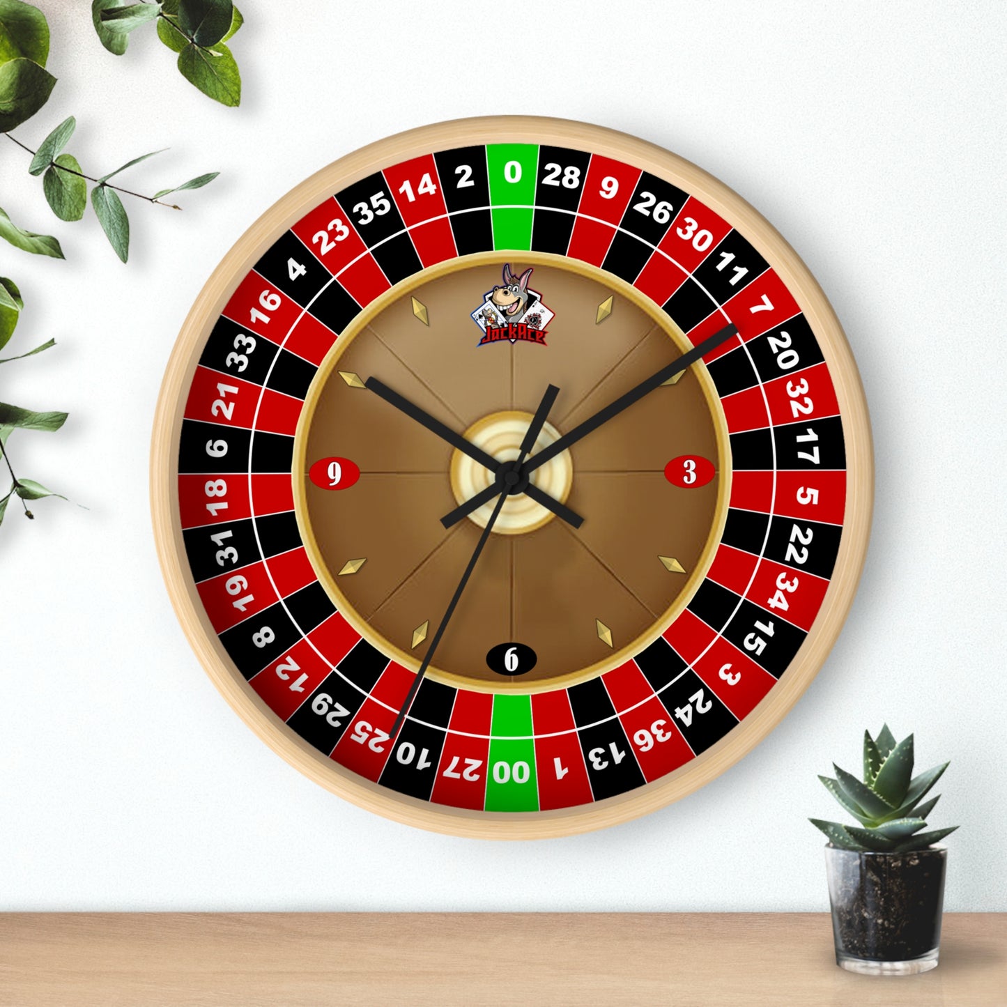 Roulette Wheel (Double Zero) - Wall Clock