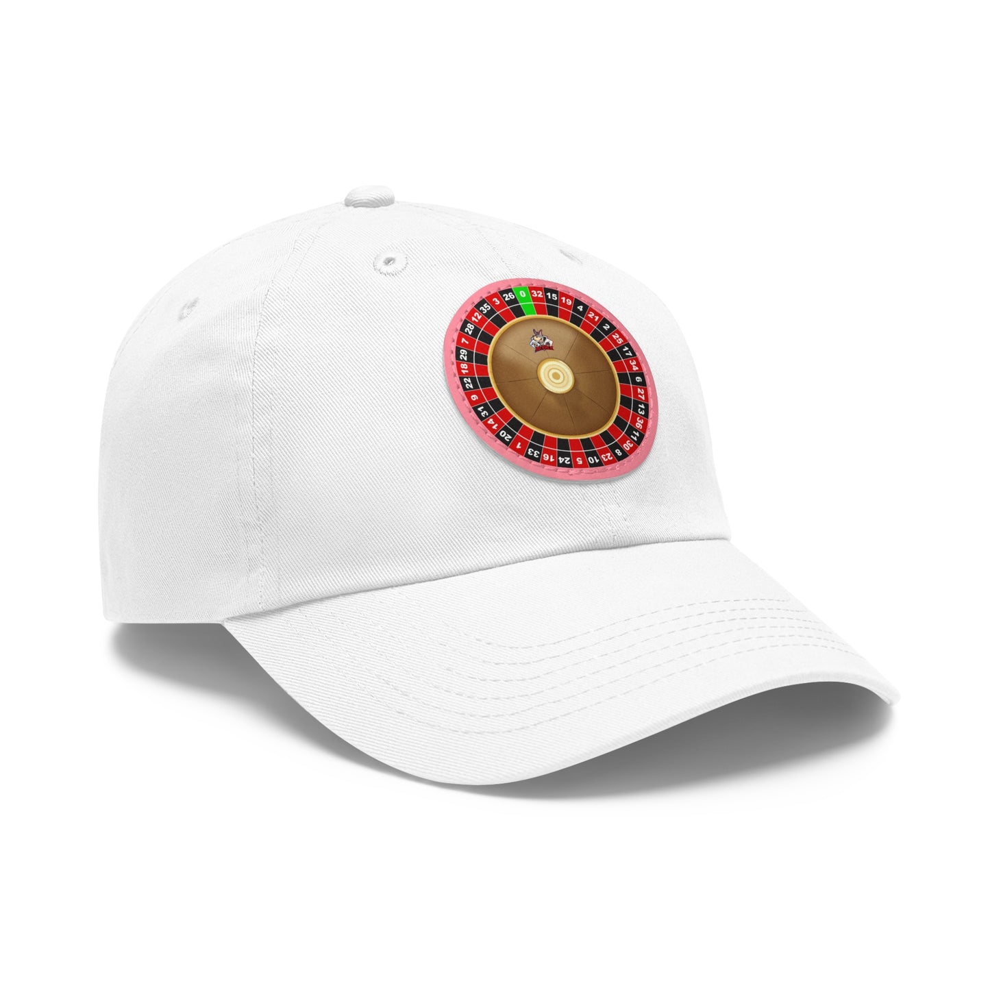 Roulette Wheel (Single Zero) - Dad Hat with Leather Patch (Round)