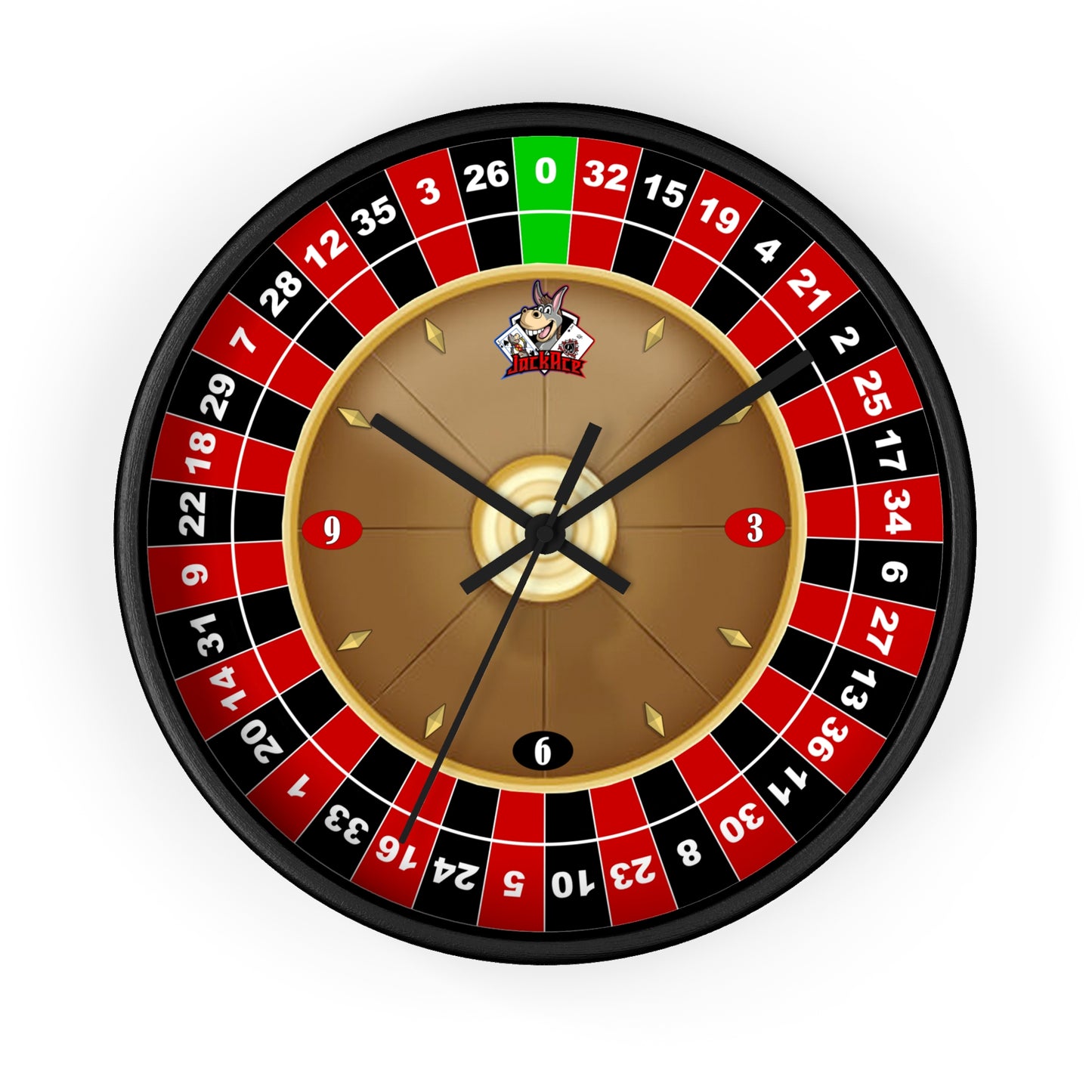 Roulette Wheel (Single Zero) - Wall Clock