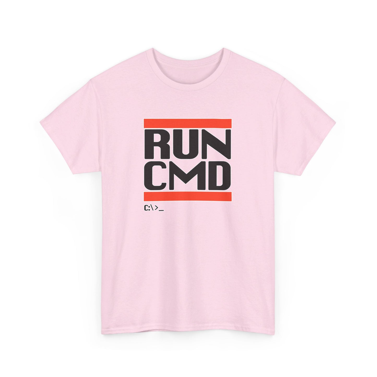 RUN CMD (Black text) - Unisex Heavy Cotton Tee