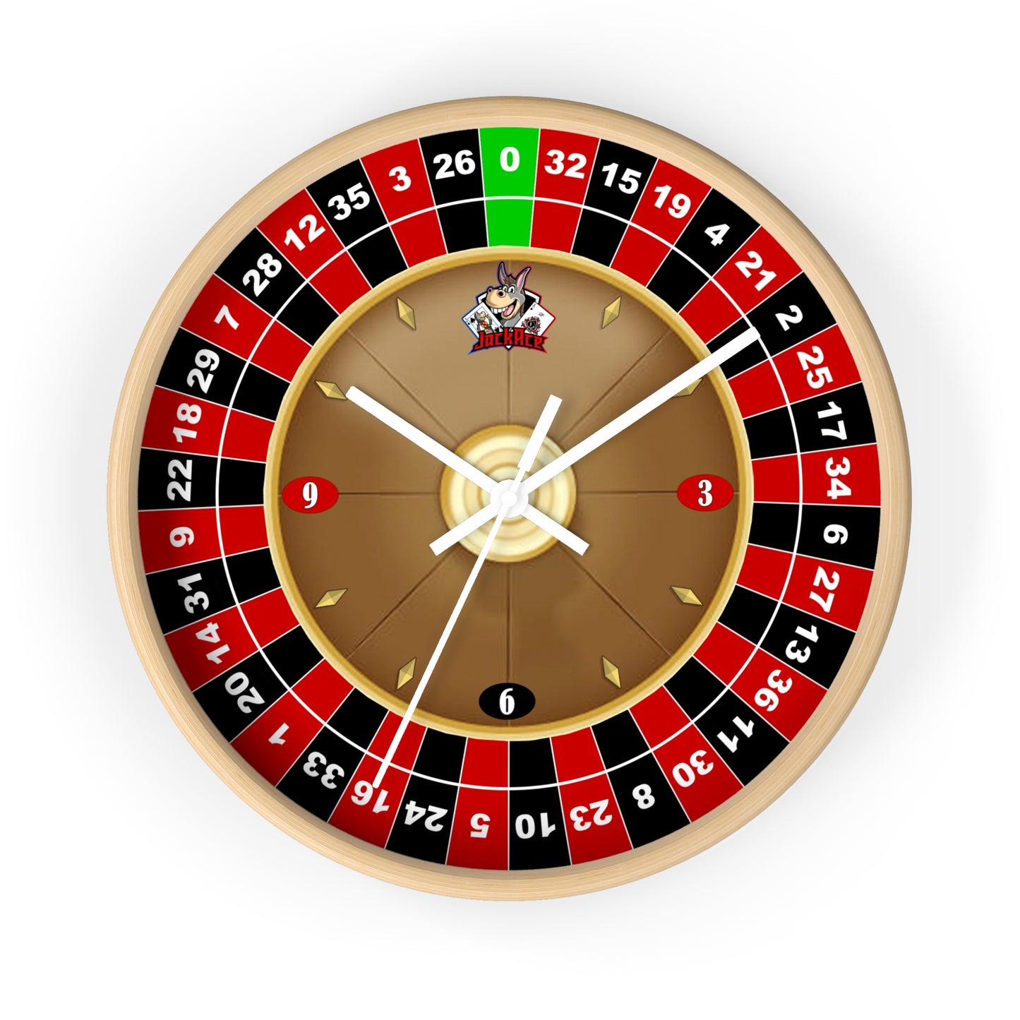 Roulette Wheel (Single Zero) - Wall Clock