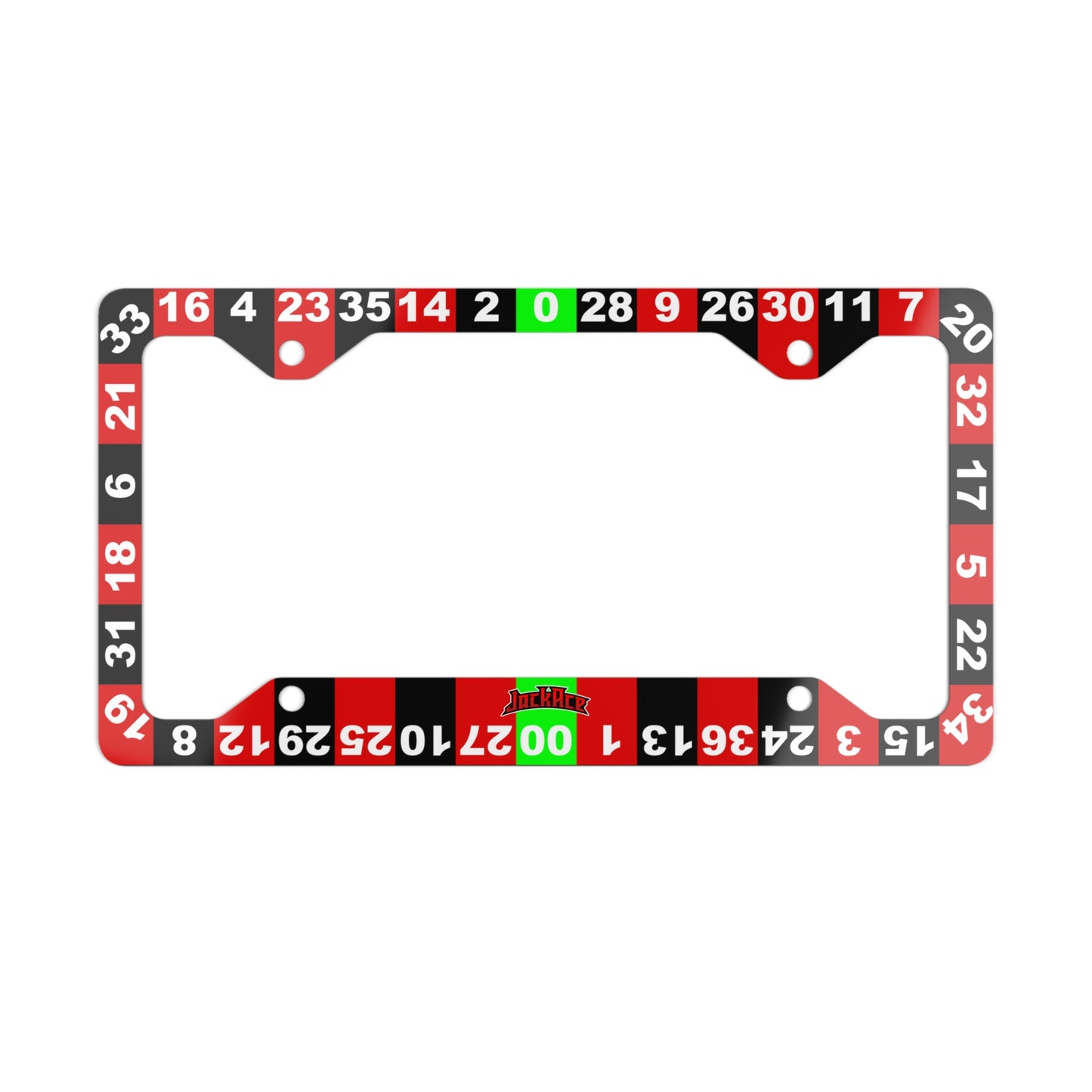 Roulette Wheel (Double Zero) - Metal License Plate Frame