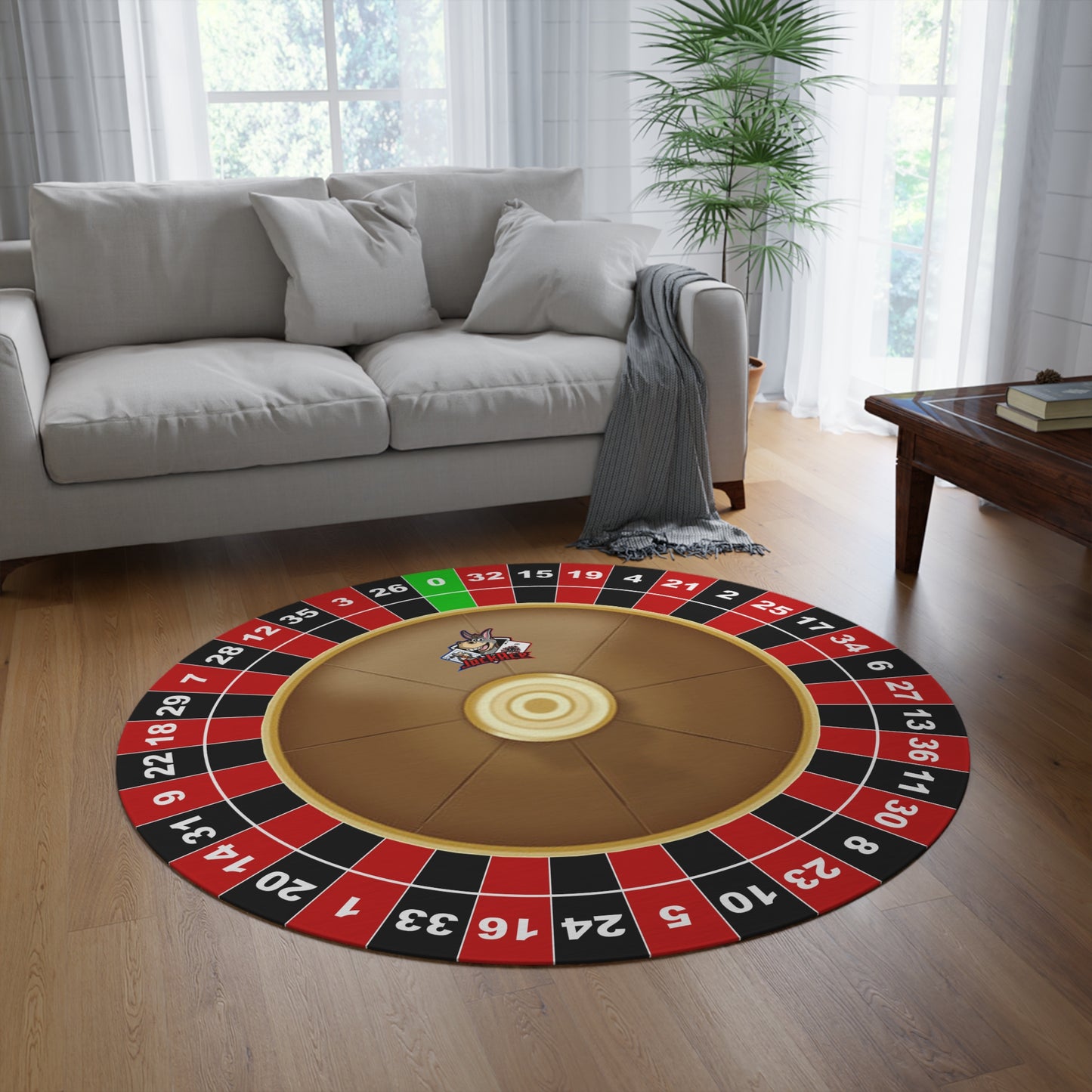 Roulette Wheel (Single Zero) - Round Rug