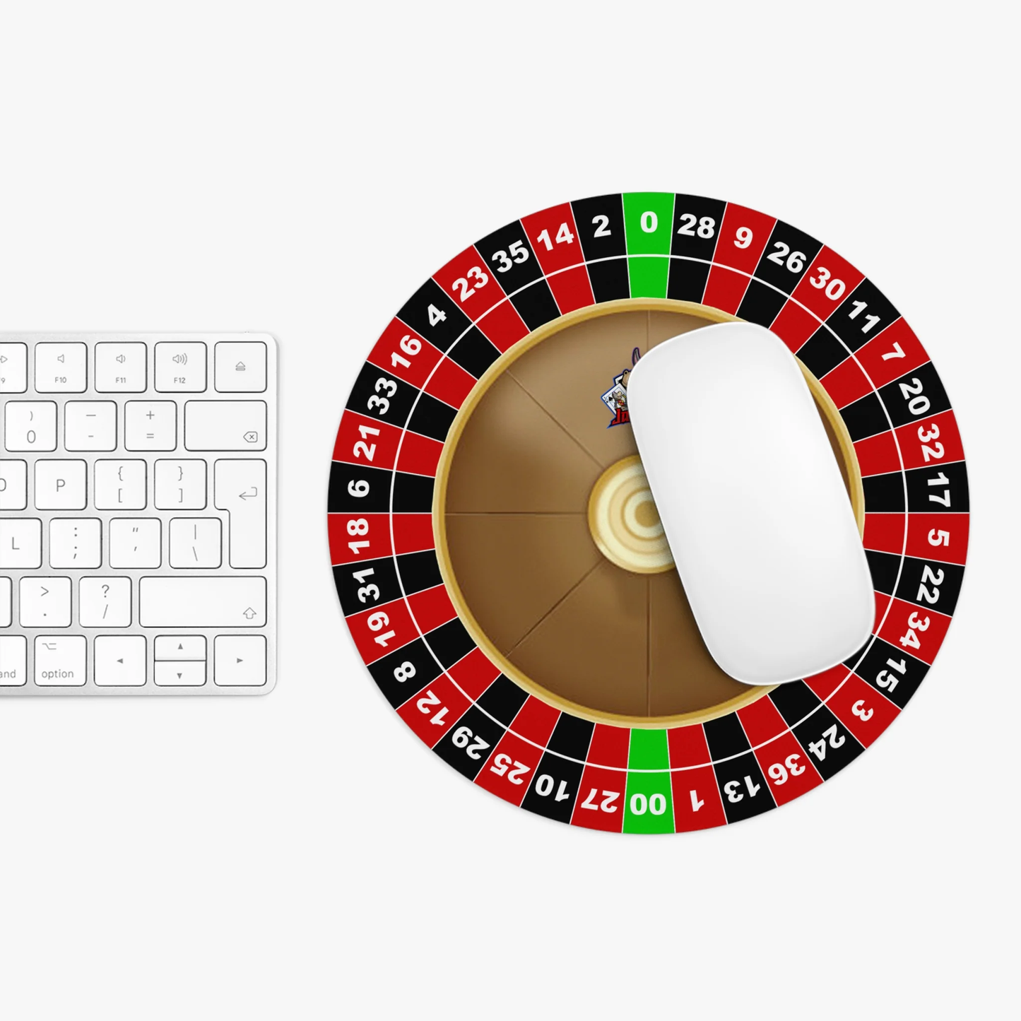 Double Zero Roulette Wheel - Mouse Pad (8") - FREE SHIPPING