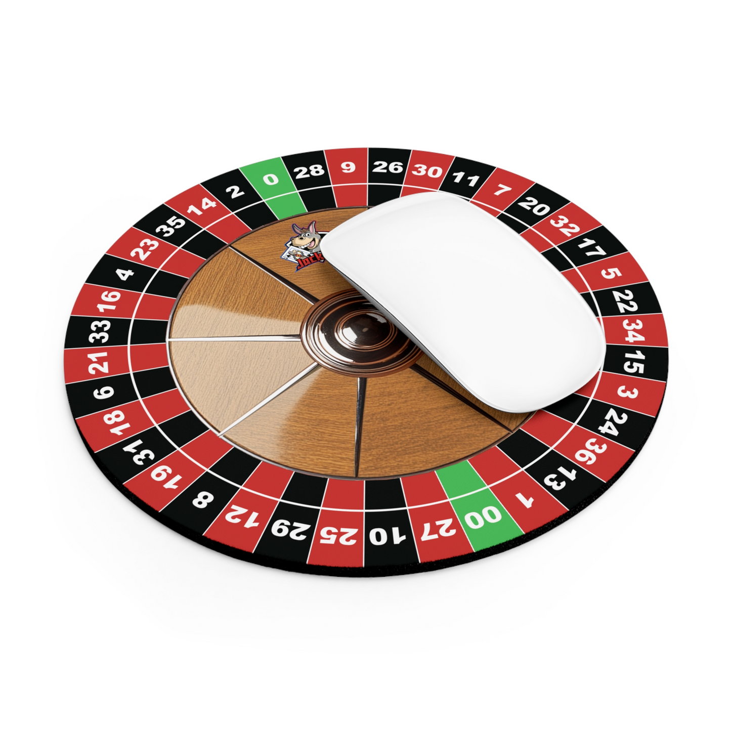 Double Zero Roulette Wheel - Mousepad (8") - FREE SHIPPING