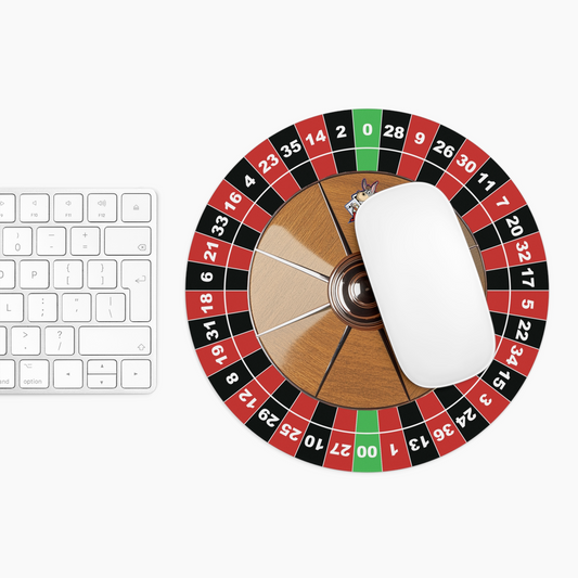 Double Zero Roulette Wheel - Mousepad (8") - FREE SHIPPING