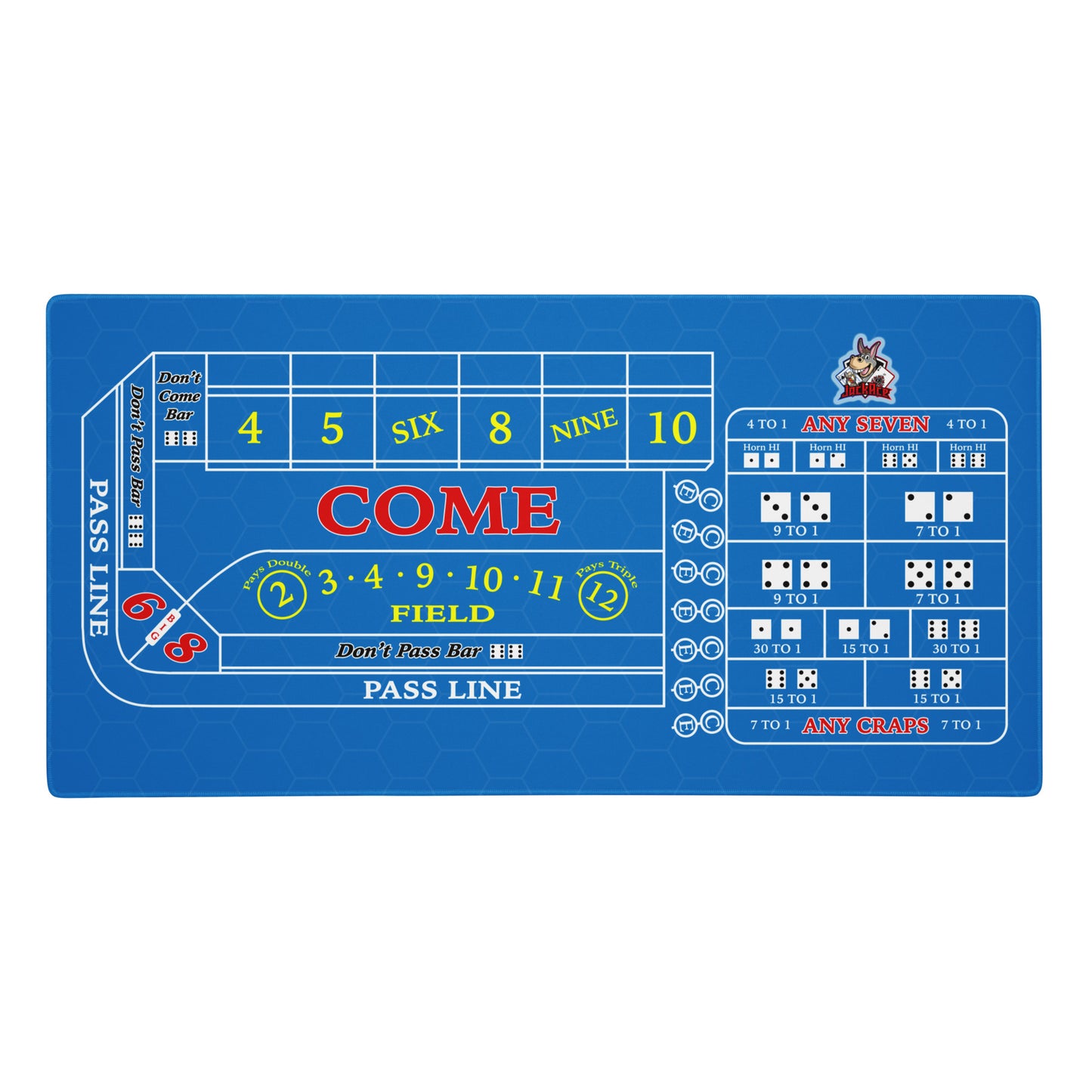 Craps Layout (Blue) - Practice Mat