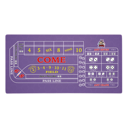 Craps Layout (Purple) - Practice Mat