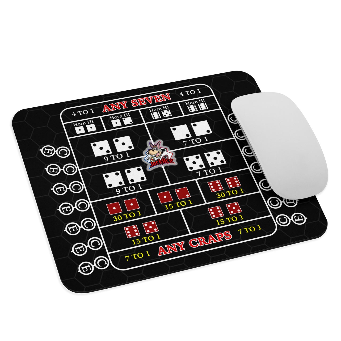 Craps Hardways (Black) - Mouse pad