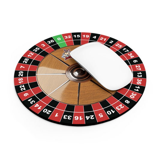 Single Zero Roulette Wheel - Mouse Pad (8") - FREE SHIPPING