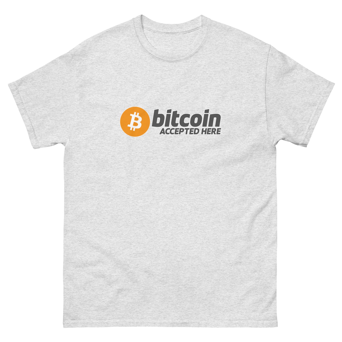 Bitcoin accepted here (black text) - Unisex classic tee