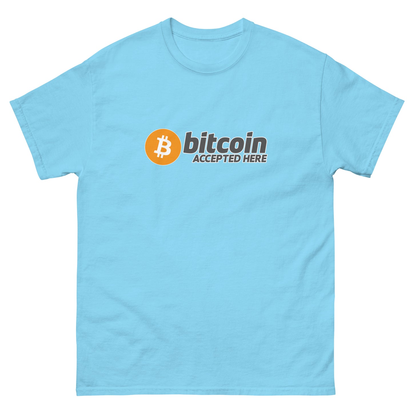 Bitcoin accepted here (black text) - Unisex classic tee