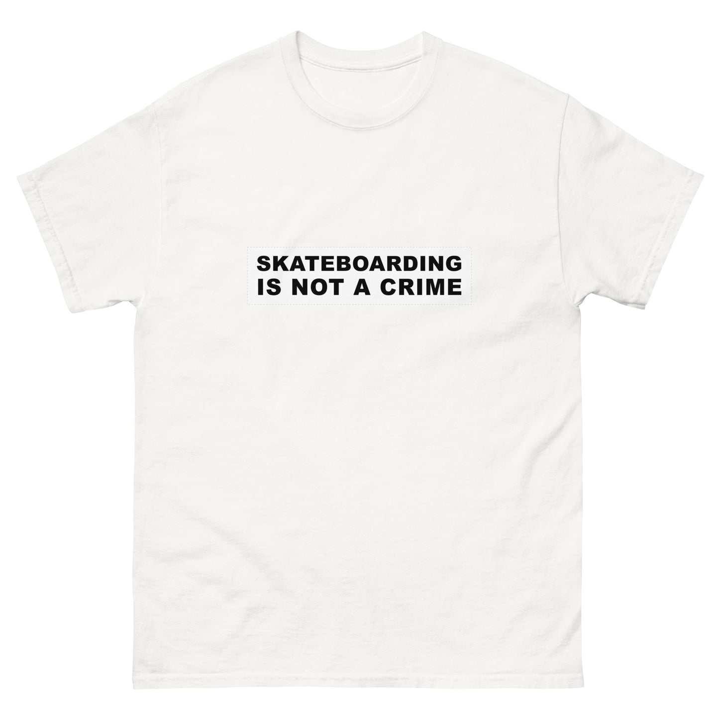 SKATEBOARDING IS NOT A CRIME (b/w) - Unisex classic tee